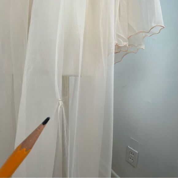 Vintage Deene Lingerie Sheer Kimono Maxi Duster Robe Fairy Whimsi Wicked Medium - Picture 6 of 15